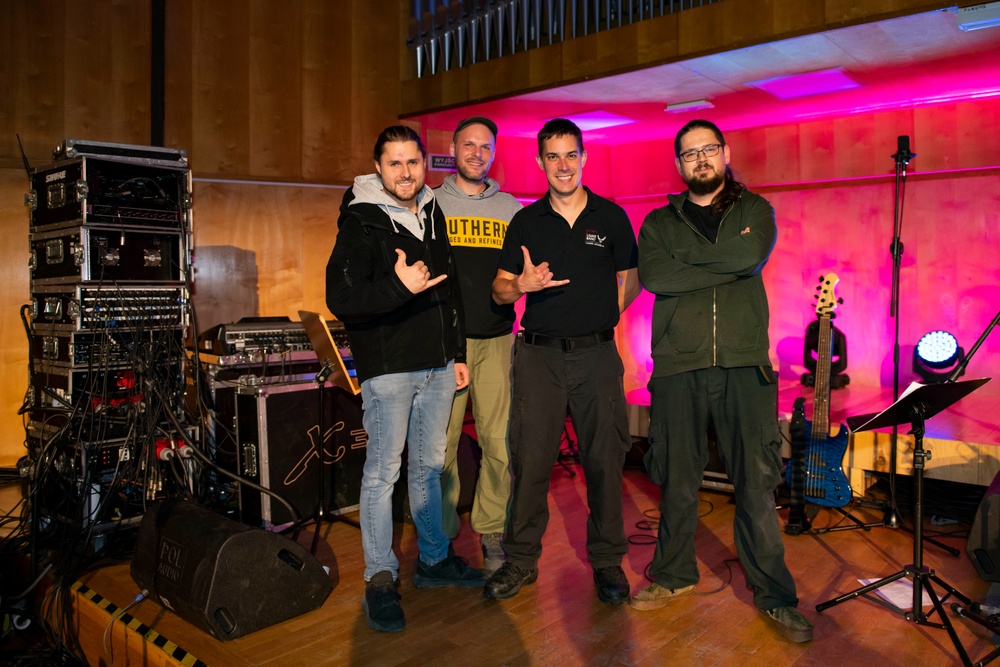 U.S. Air Forces Ambassadors Rock Band performs in Poland