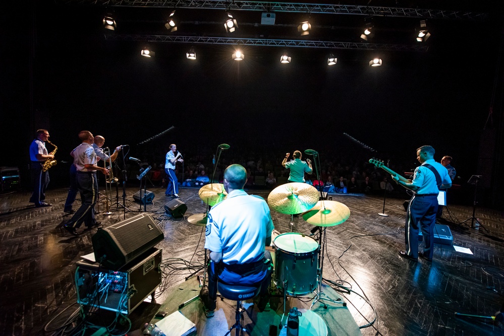 U.S. Air Forces Ambassadors Rock Band performs in Poland