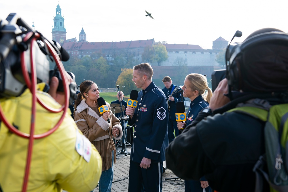 U.S. Air Forces Ambassadors Rock Band performs in Poland