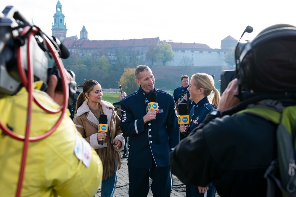 U.S. Air Forces Ambassadors Rock Band performs in Poland