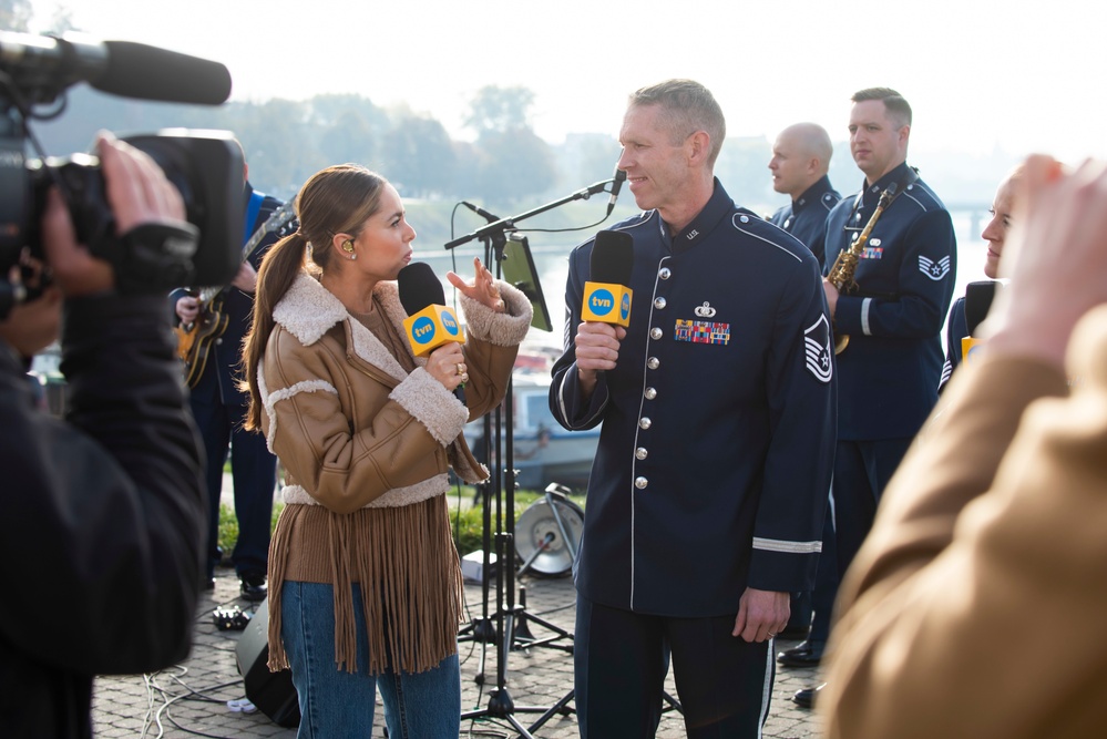 U.S. Air Forces Ambassadors Rock Band performs in Poland