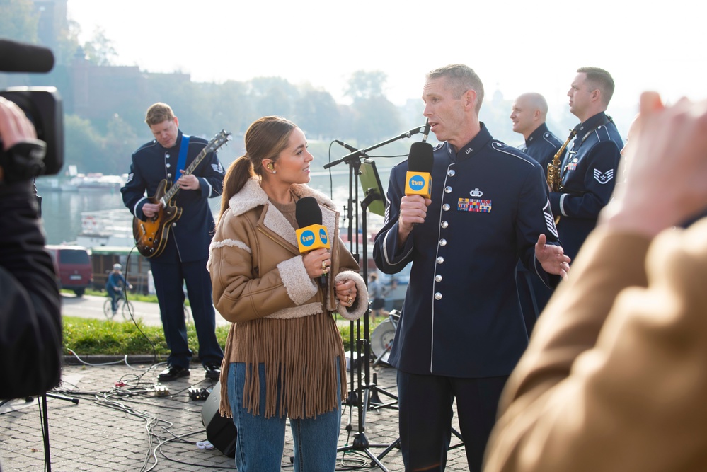 U.S. Air Forces Ambassadors Rock Band performs in Poland