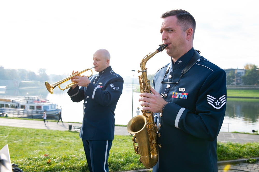 U.S. Air Forces Ambassadors Rock Band performs in Poland