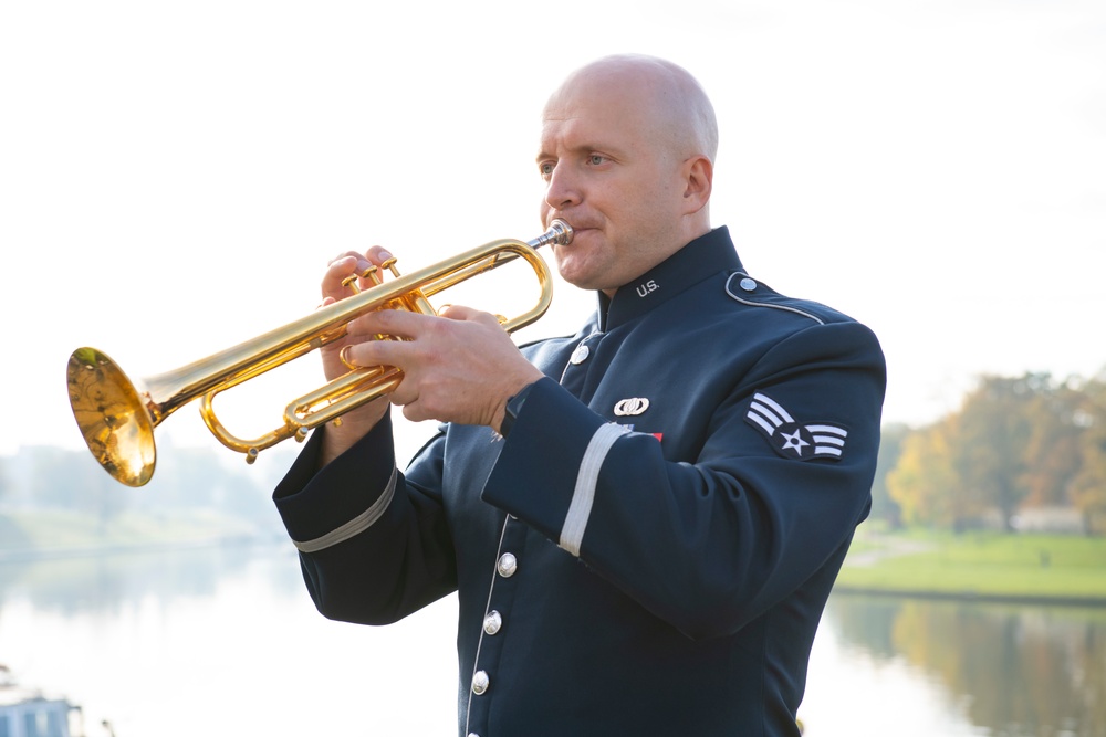 U.S. Air Forces Ambassadors Rock Band performs in Poland