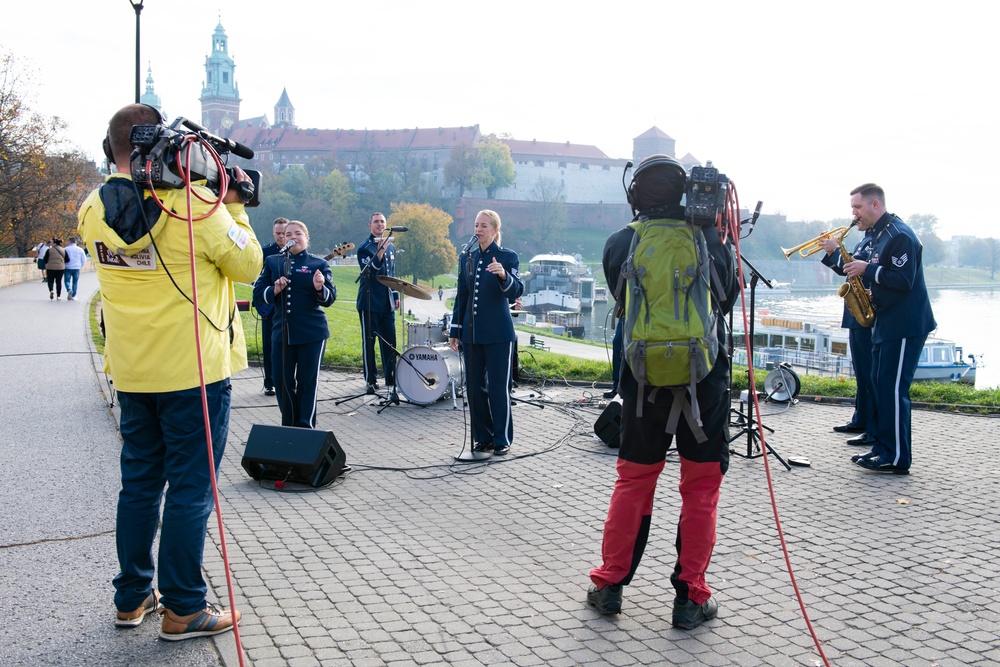 U.S. Air Forces Ambassadors Rock Band performs in Poland