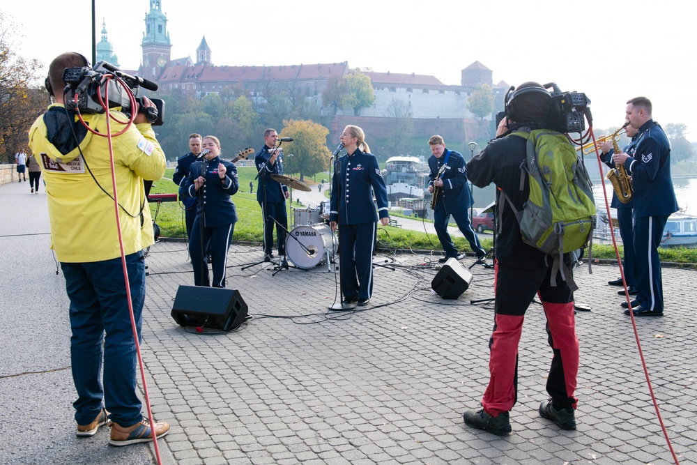 U.S. Air Forces Ambassadors Rock Band performs in Poland