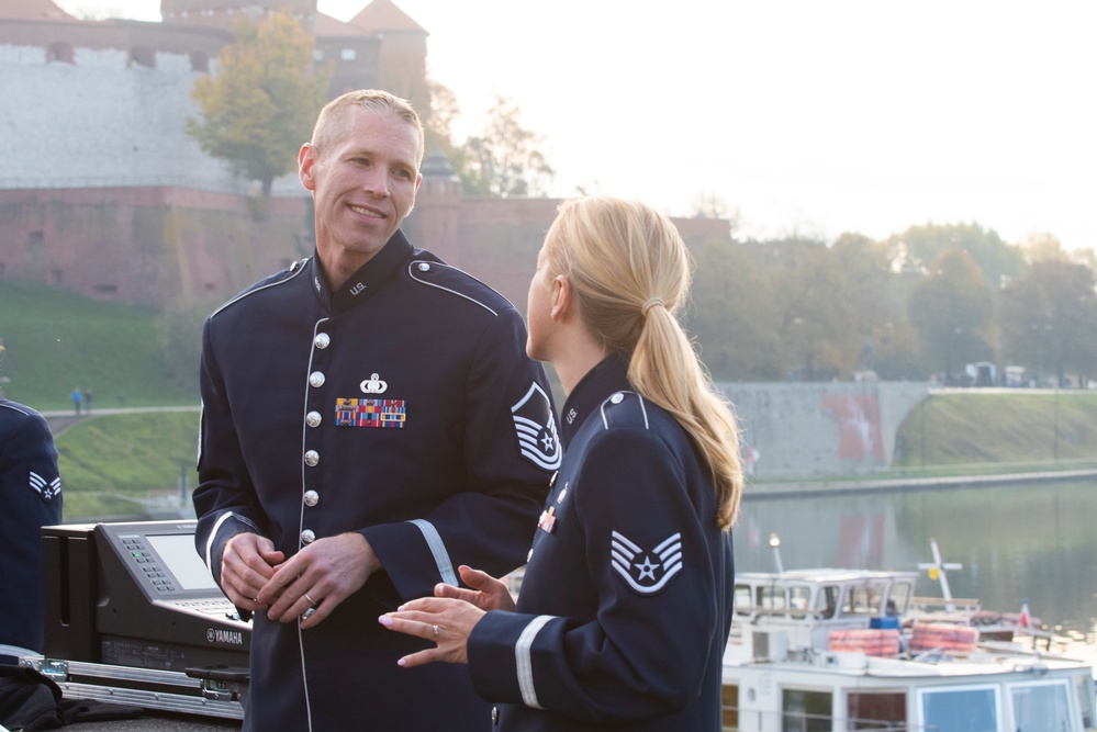 U.S. Air Forces Ambassadors Rock Band performs in Poland