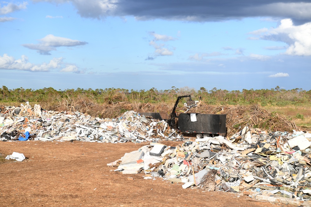 A Collection Site Has Been Established on Pine Island Where Certified Contractors Are Hauling Debris From Hurricane Ian