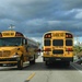 School Buses Transport Students To and From School in Neighborhoods Impacted by Hurricane Ian