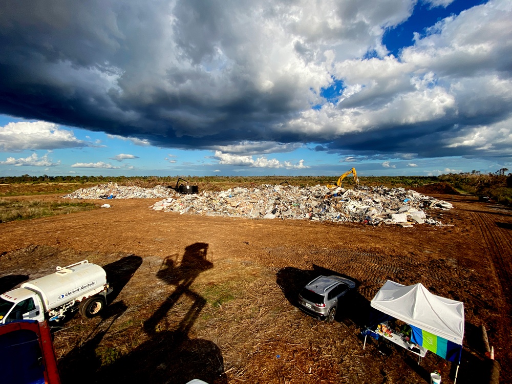 A Collection Site Has Been Established on Pine Island Where Certified Contractors Are Hauling Debris From Hurricane Ian