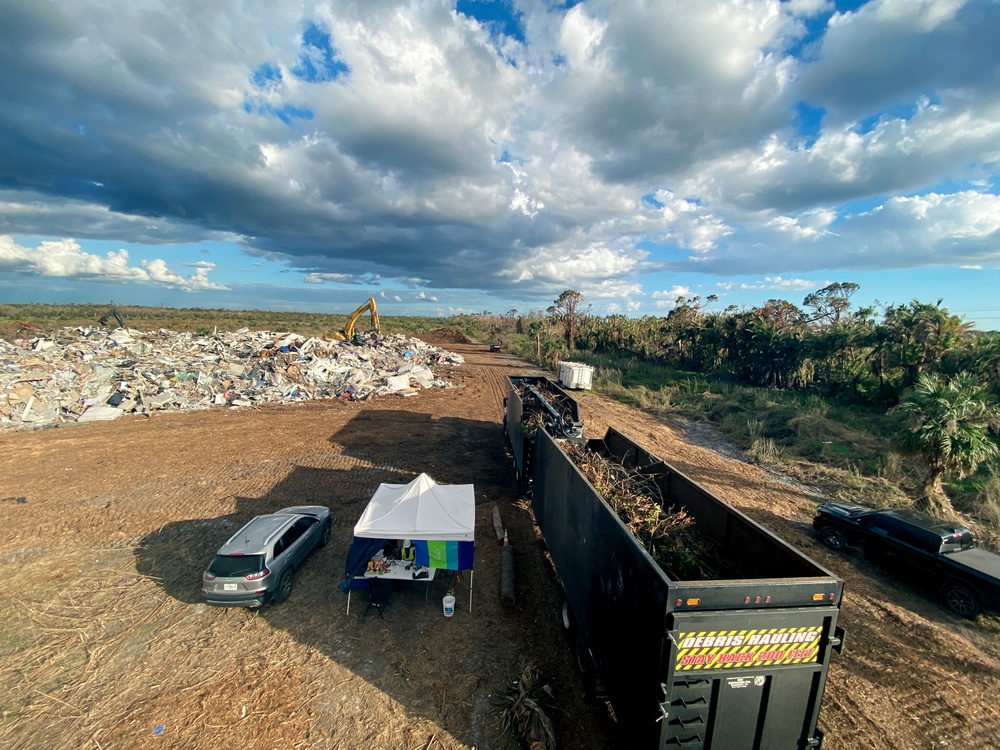 Debris Being Brought Into a Collection Site is Closely Monitored