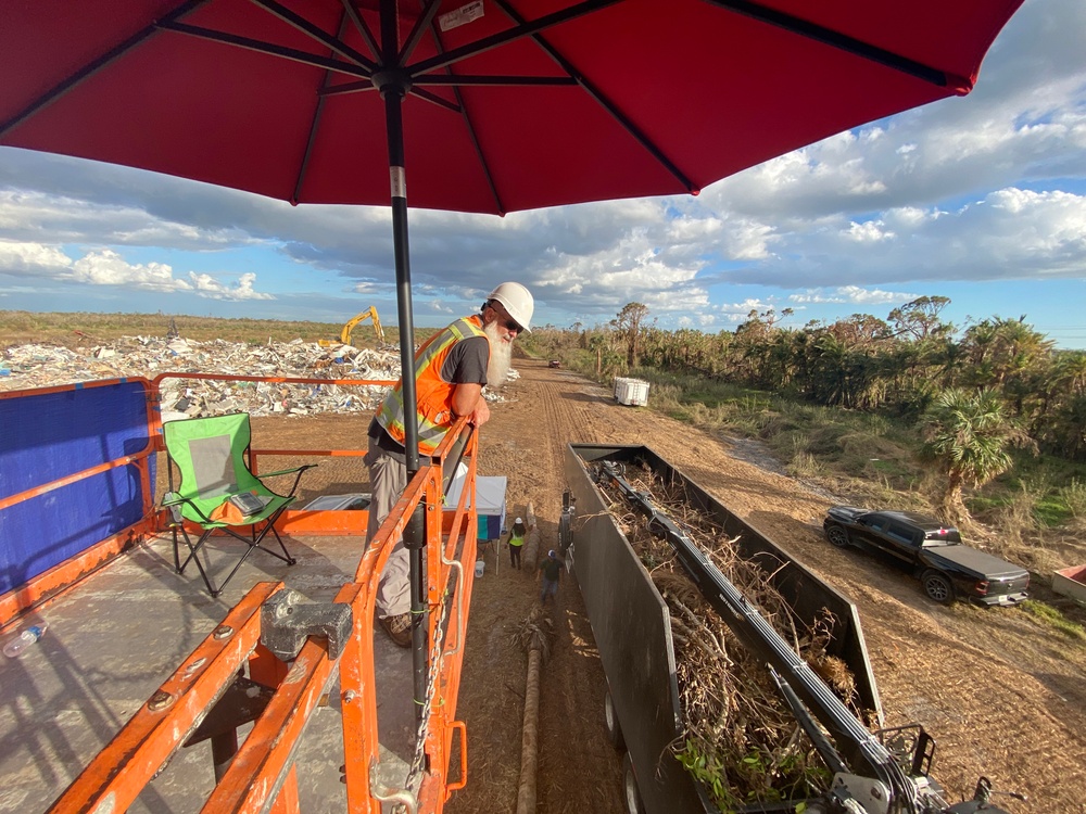 A Collection Site Has Been Established on Pine Island Where Certified Contractors Are Hauling Debris From Hurricane Ian