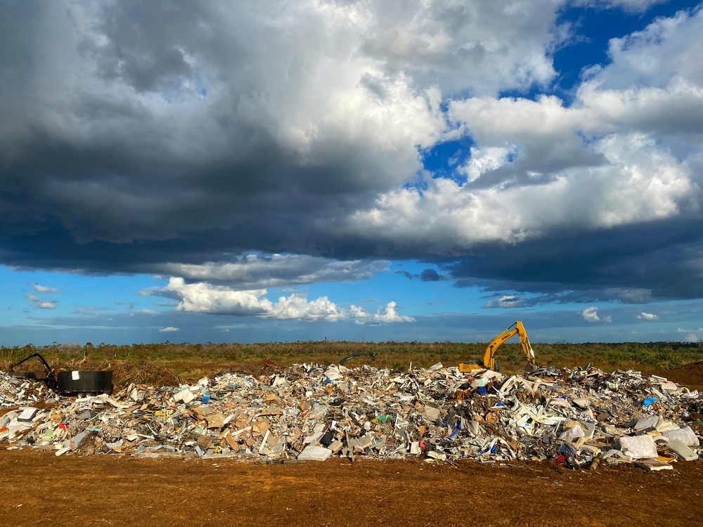 A Collection Site Has Been Established on Pine Island Where Certified Contractors Are Hauling Debris From Hurricane Ian