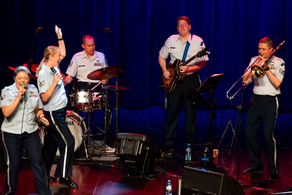 U.S. Air Forces Ambassadors Rock Band performs in Poland