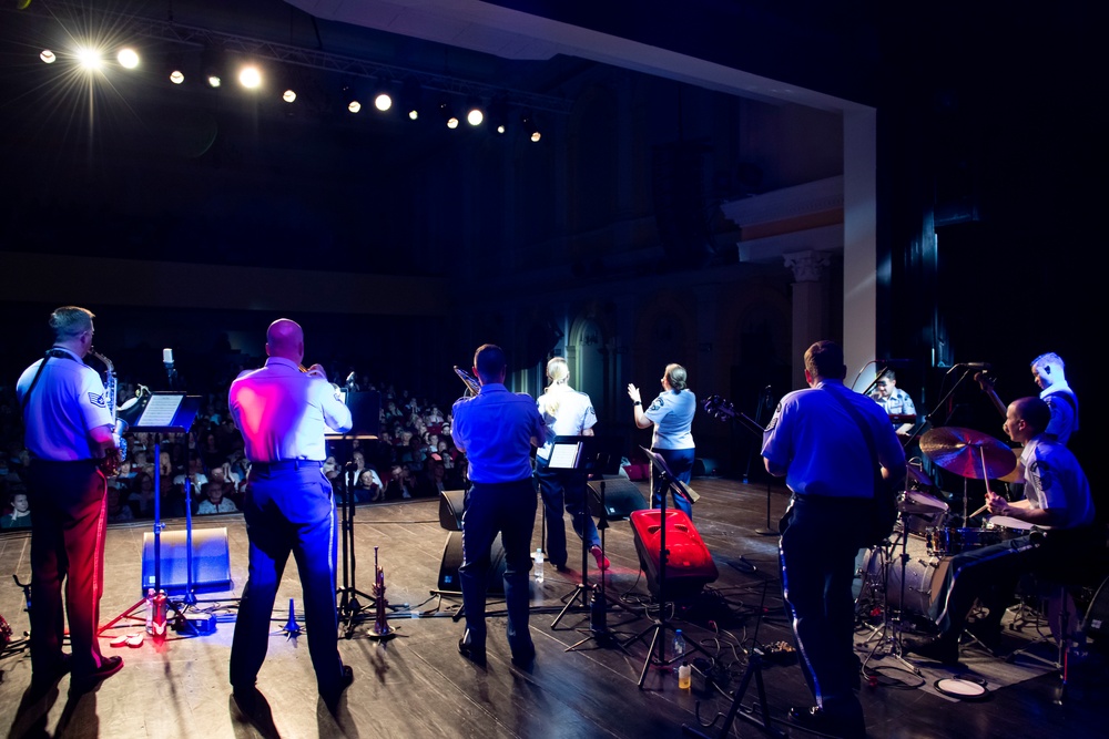 U.S. Air Forces Ambassadors Rock Band performs in Poland