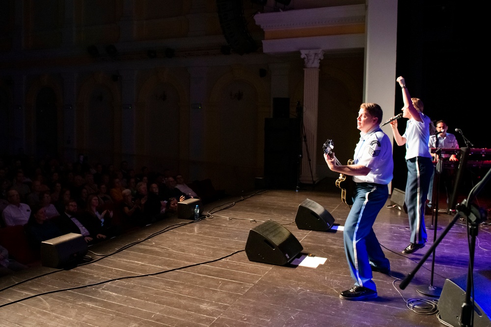 U.S. Air Forces Ambassadors Rock Band performs in Poland