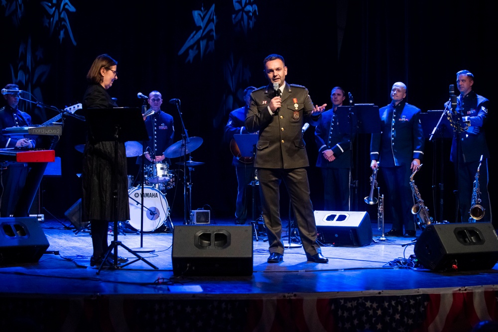 U.S. Air Forces Ambassadors Rock Band performs in Poland