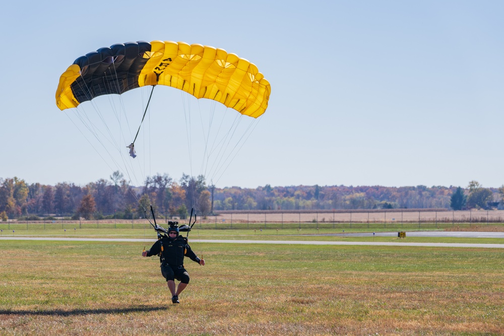 The U.S. Army Parachute Team skydives in southern Illinois