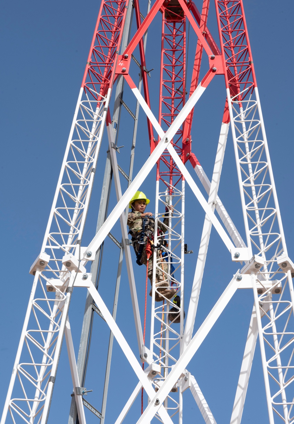 Engineering and Installation team scales tower for training