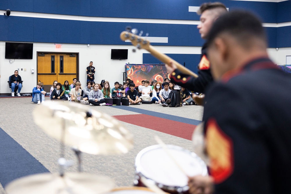 New Orleans Band Marches Into Allen High School