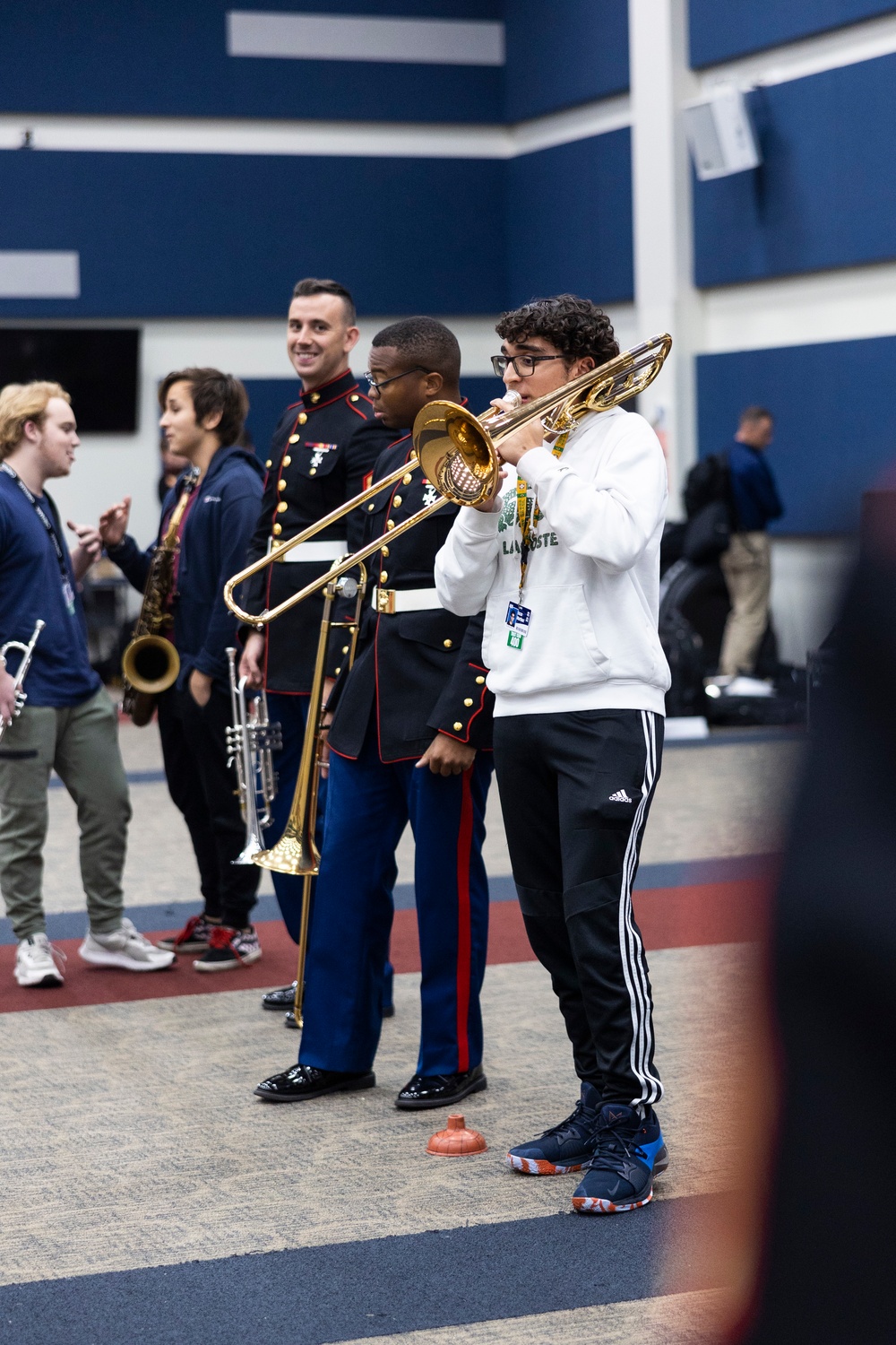 New Orleans Band Marches Into Allen High School