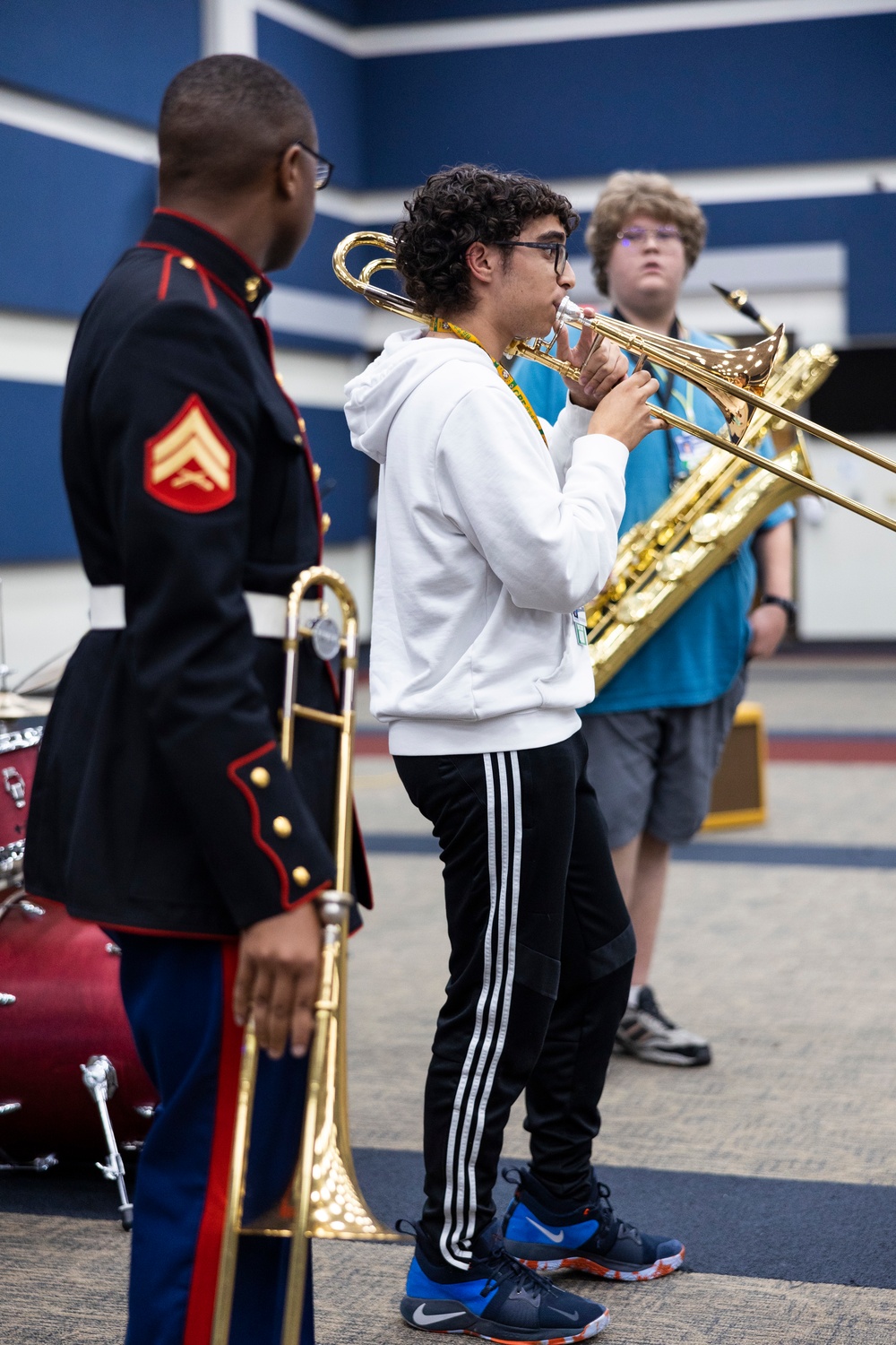 New Orleans Band Marches Into Allen High School