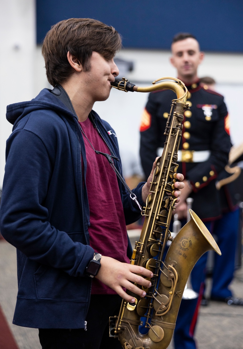 New Orleans Band Marches Into Allen High School