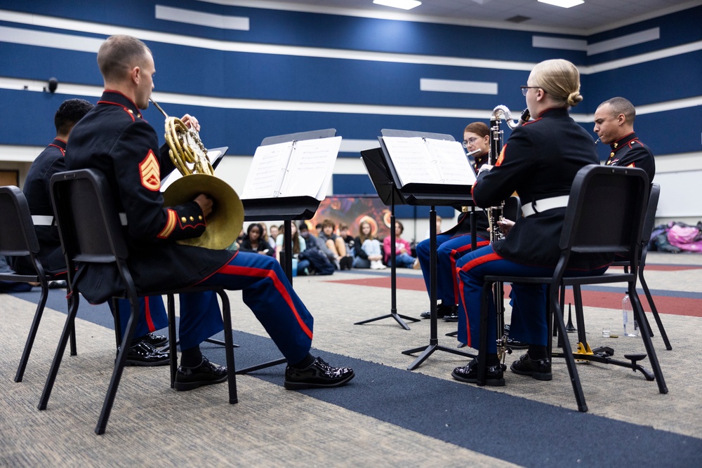 New Orleans Band Marches Into Allen High School