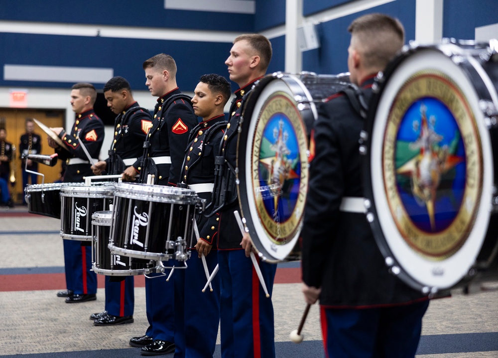 New Orleans Band Marches Into Allen High School