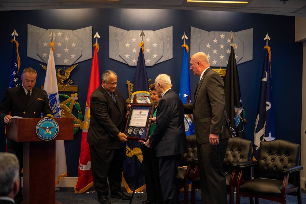 SECNAV Presents the Fisher Award