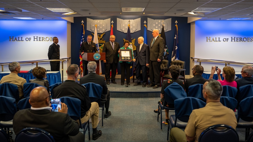 SECNAV Presents the Fisher Award