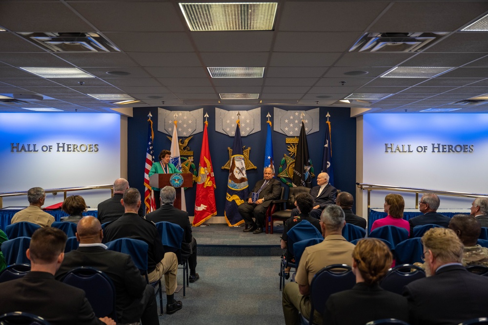 SECNAV Presents the Fisher Award