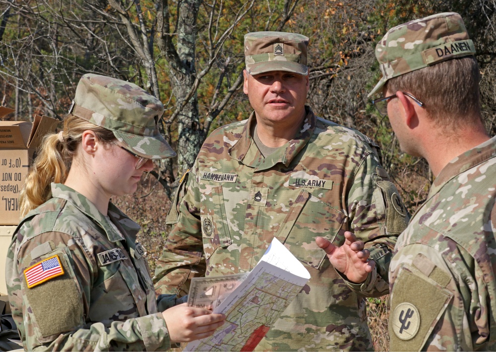 Ammunition platoon trains on land navigation