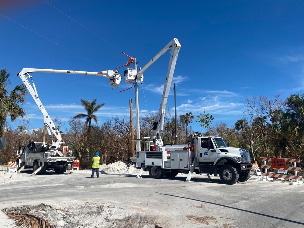 Crews Work to Restore Power on Sanibel Island