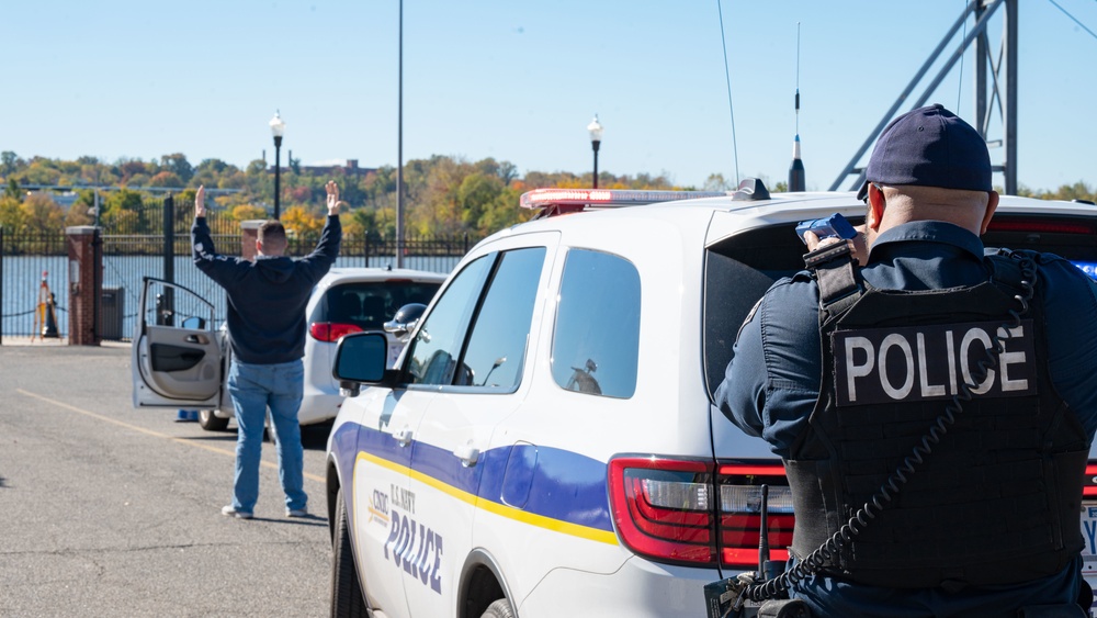 NSAW conducts an anti-terrorism training exercise onboard the Navy Yard