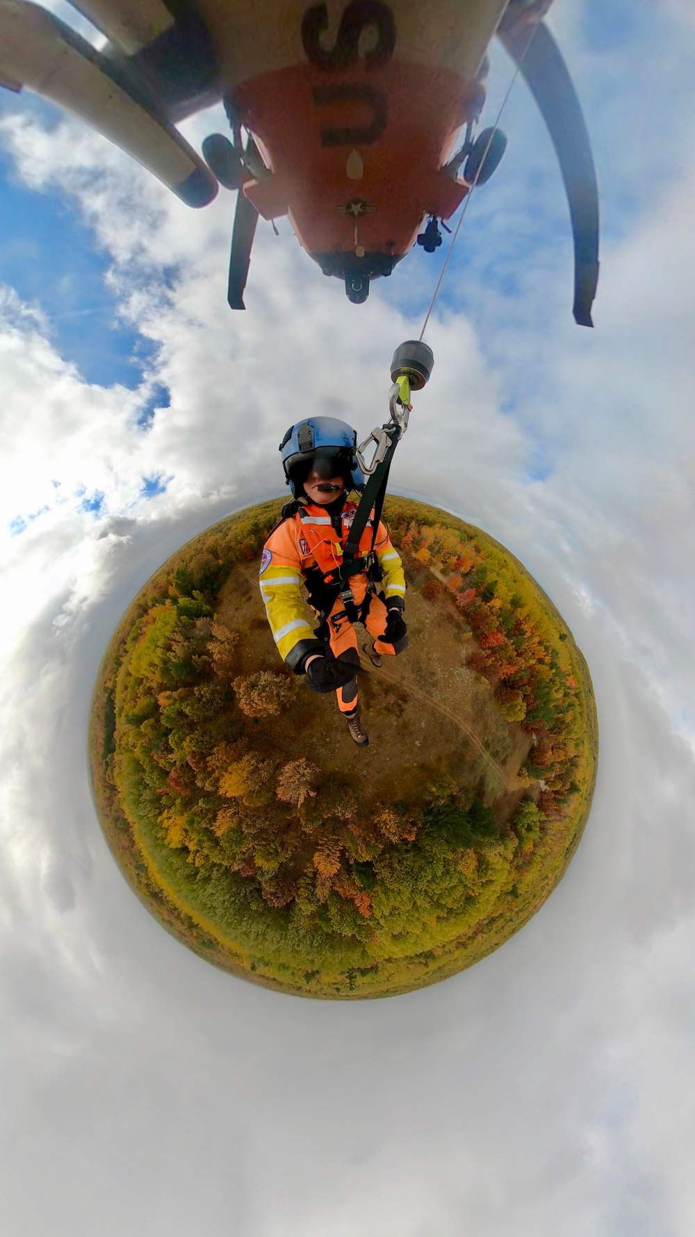 Air Station Traverse City crews train over breathtaking fall colors