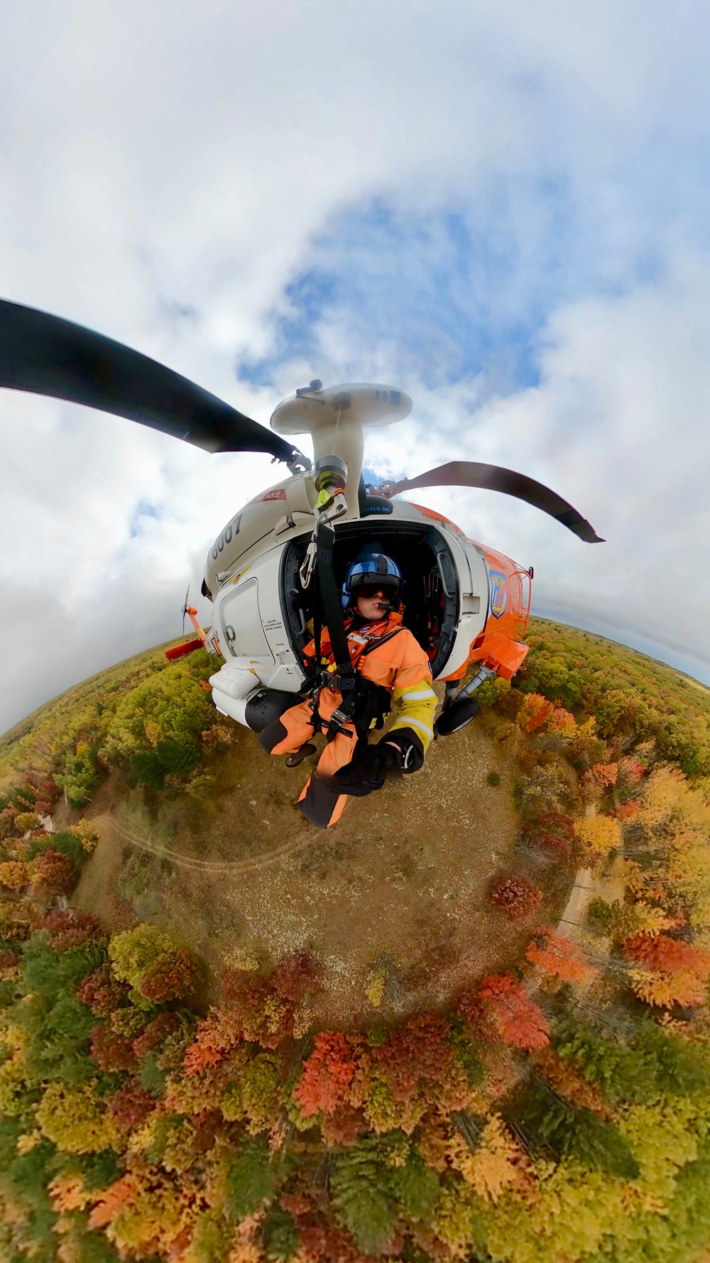 Air Station Traverse City crews train over breathtaking fall colors