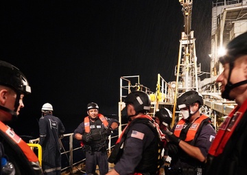U.S. Coast Guard ensures safety of Port of Guam through at-sea boarding of motor vessel Kenyo  