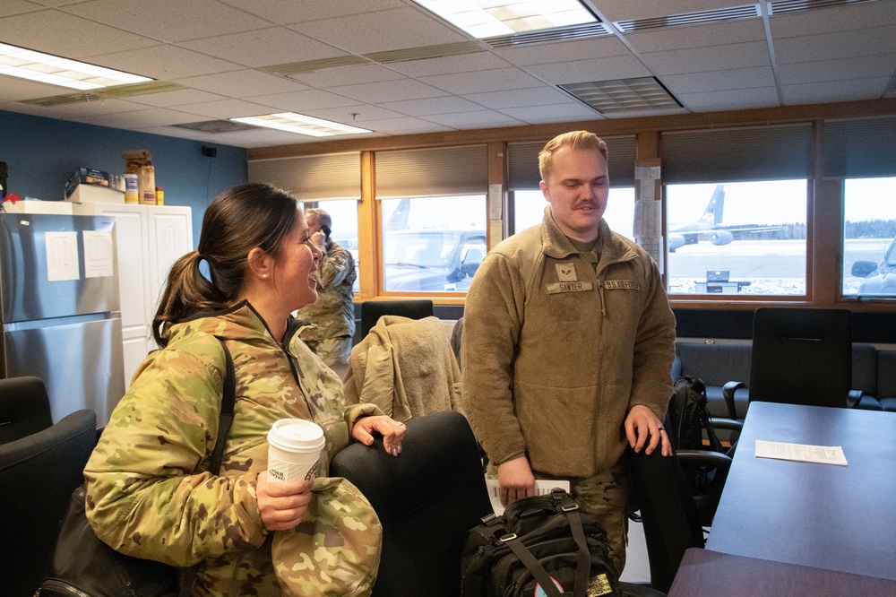 Commander of the Alaska Air National Guard visits 168th Wing