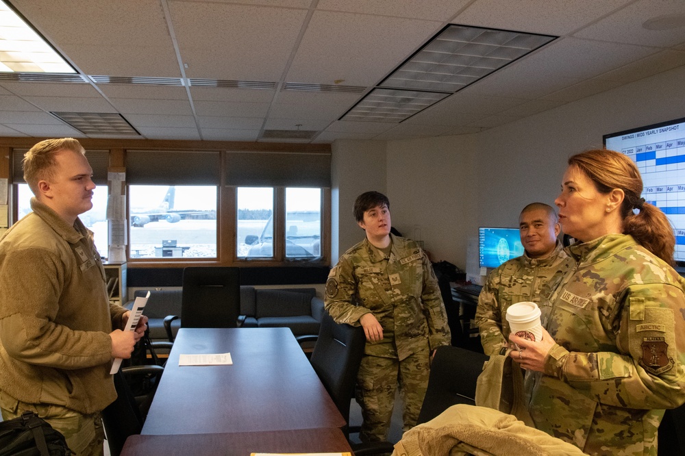 Commander of the Alaska Air National Guard visits 168th Wing