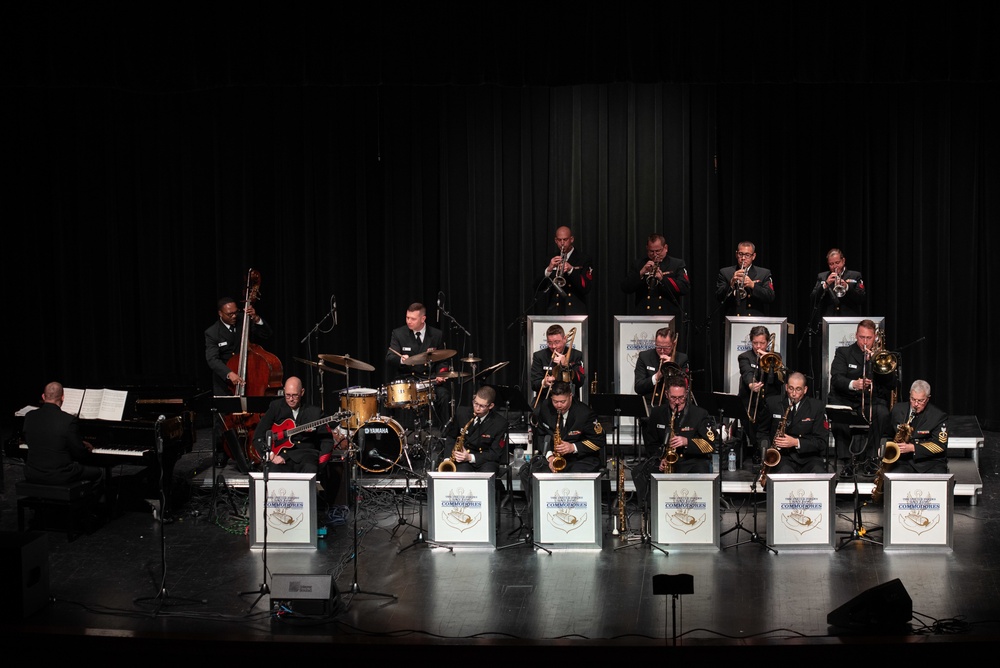 United States Navy Band Commodores perform at the Academies of West Memphis Performing Arts Center.