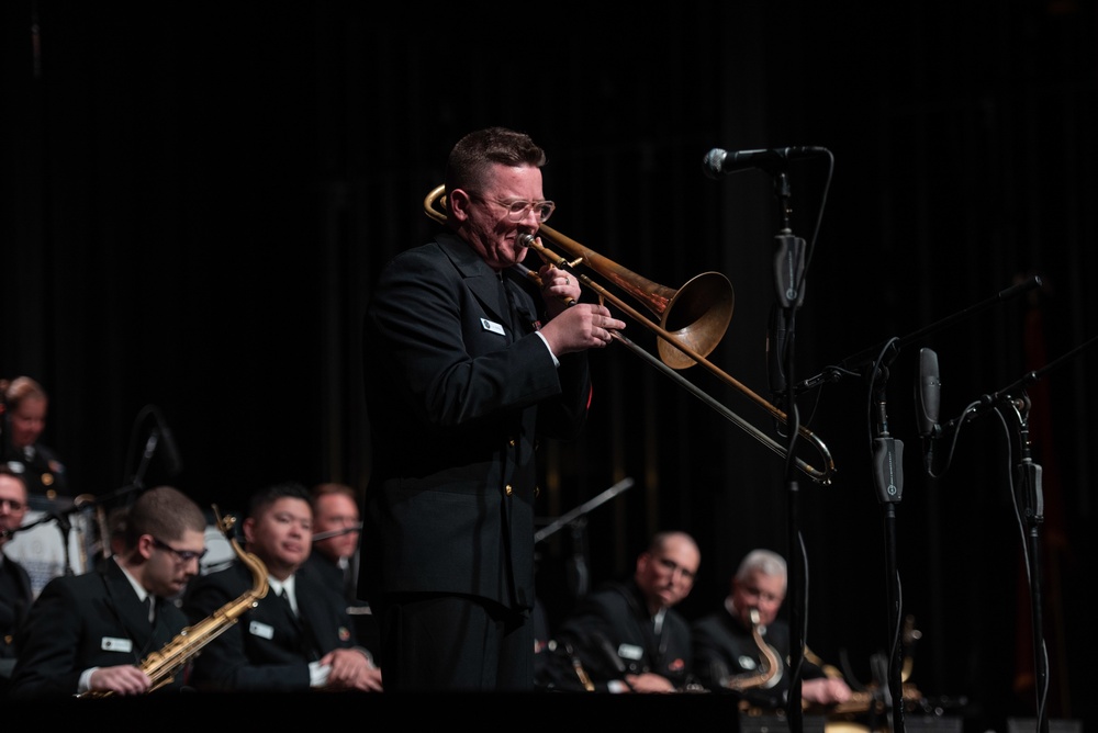United States Navy Band Commodores perform at the Academies of West Memphis Performing Arts Center.