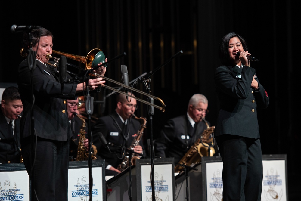 United States Navy Band Commodores perform at the Academies of West Memphis Performing Arts Center.