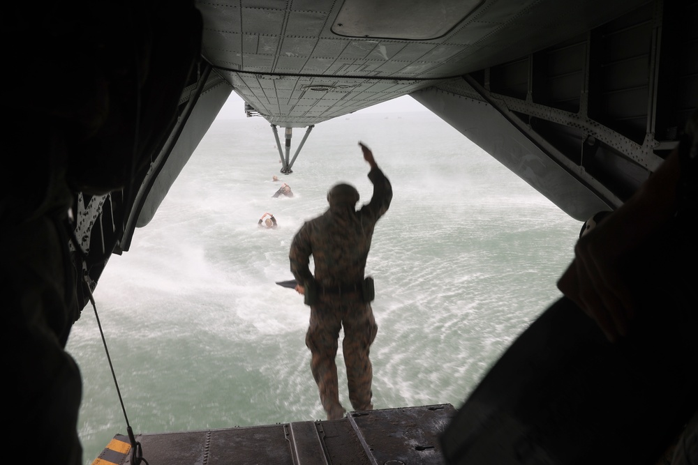 Maritime Special Purpose Force Conducts Helocast Training