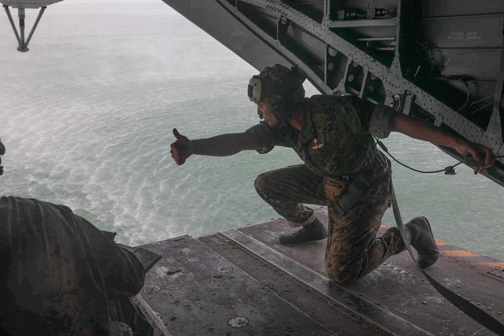 Maritime Special Purpose Force Conducts Helocast Training