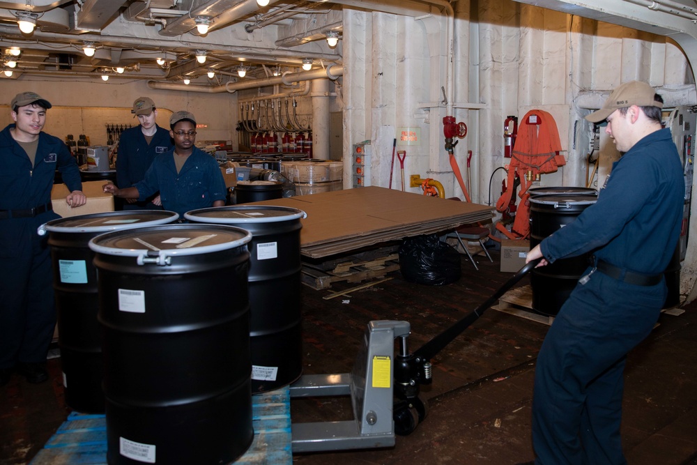 SUPPLY DIVISION MOVES HAZARDOUS MATERIALS