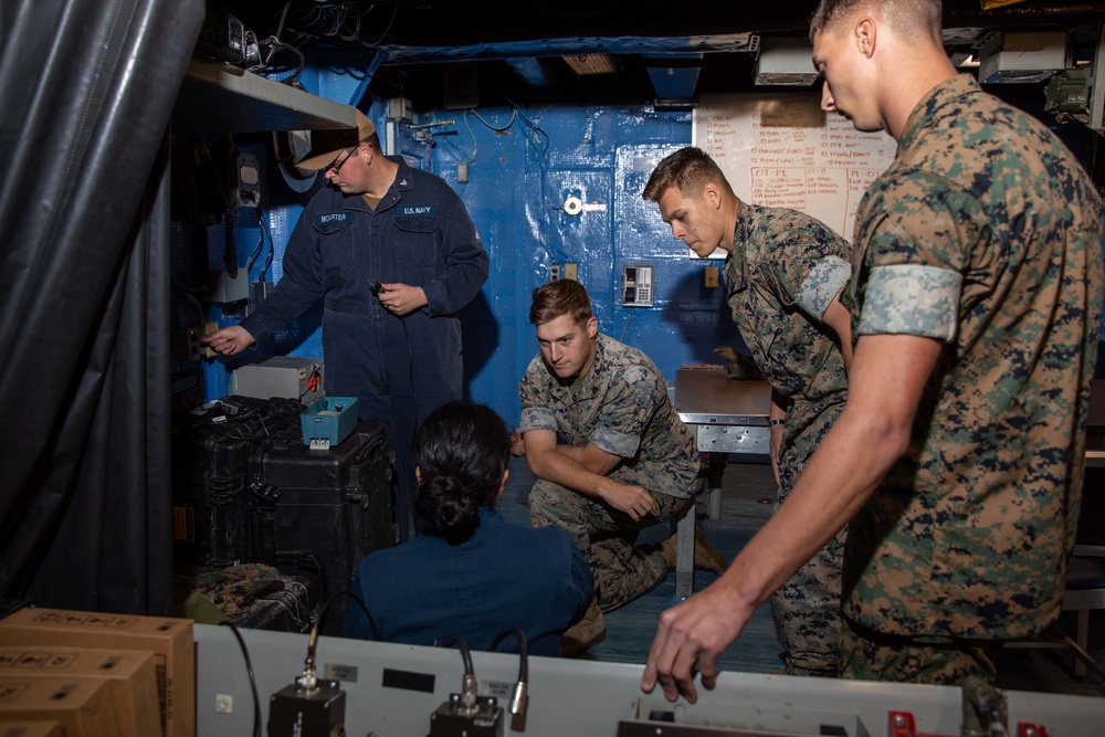 BATAAN Sailors and Marines troubleshoot