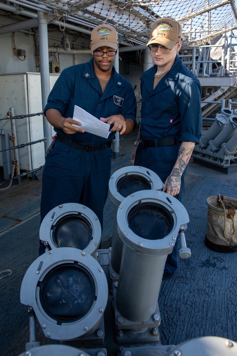 BATAAN Sailors conduct maintenance