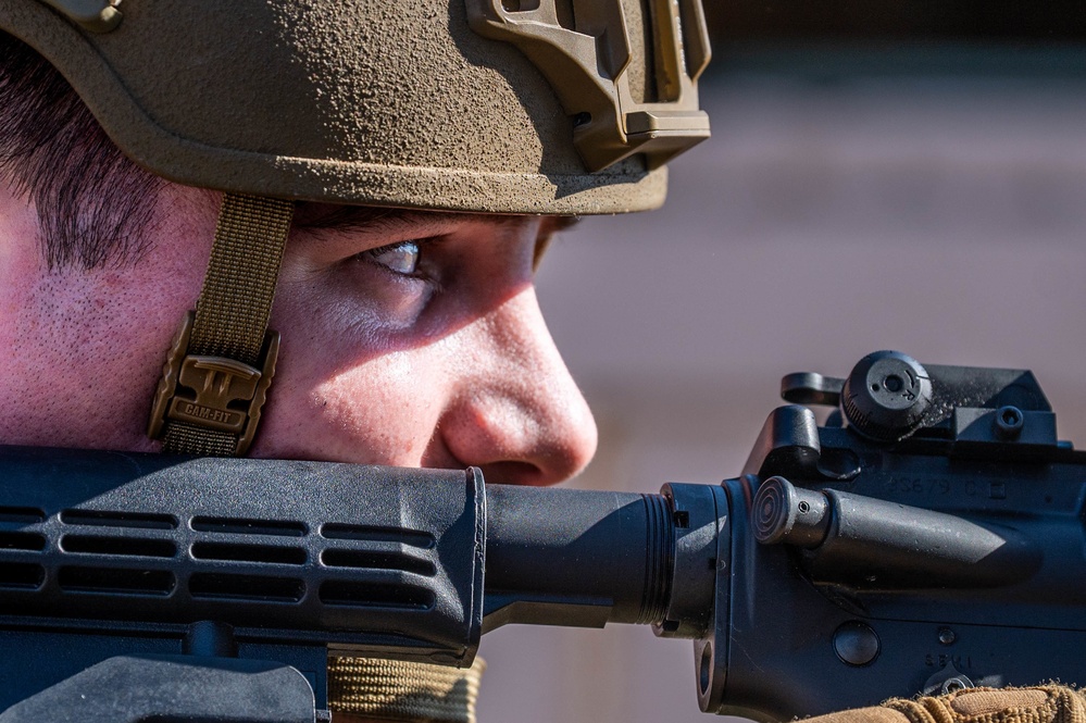 375th Security Forces Squadron simulates fire fight during Ballistic Badger 2022