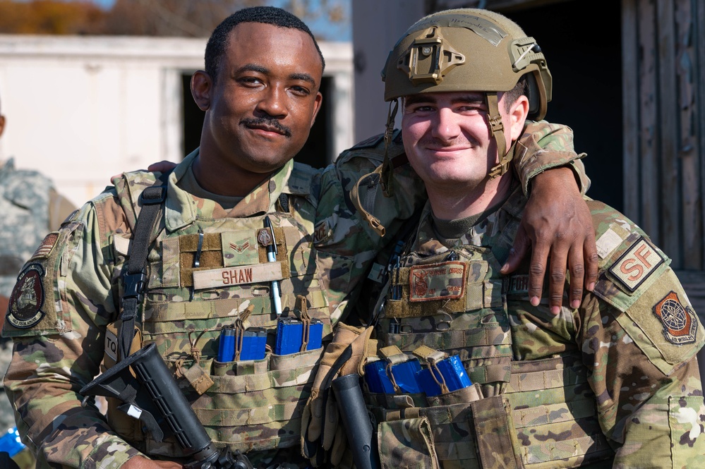 375th Security Forces Squadron simulates fire fight during Ballistic Badger 2022